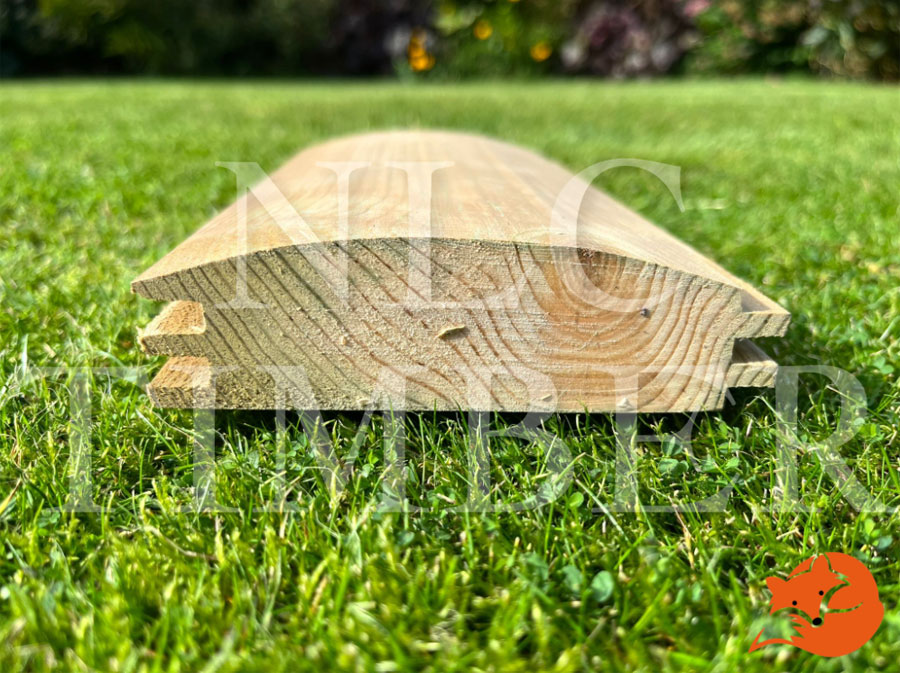 38x125 Tanalised Double Tongue and Groove Loglap Cladding