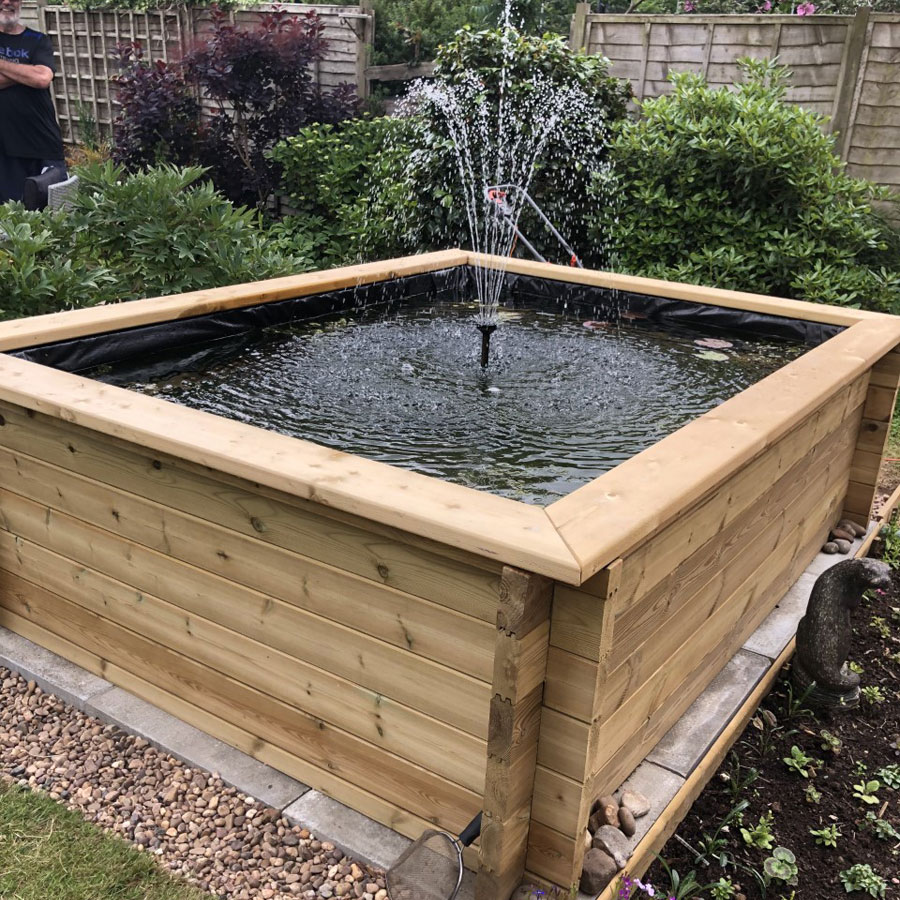 Garden Pond with Fountain