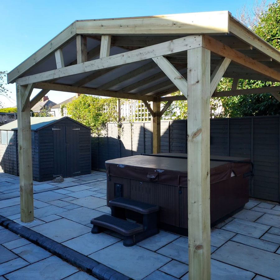 3.6m x 3.6m Hot Tub Gazebo