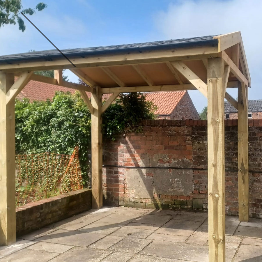 3m x 3m Gazebo with Grey Shingle Roof