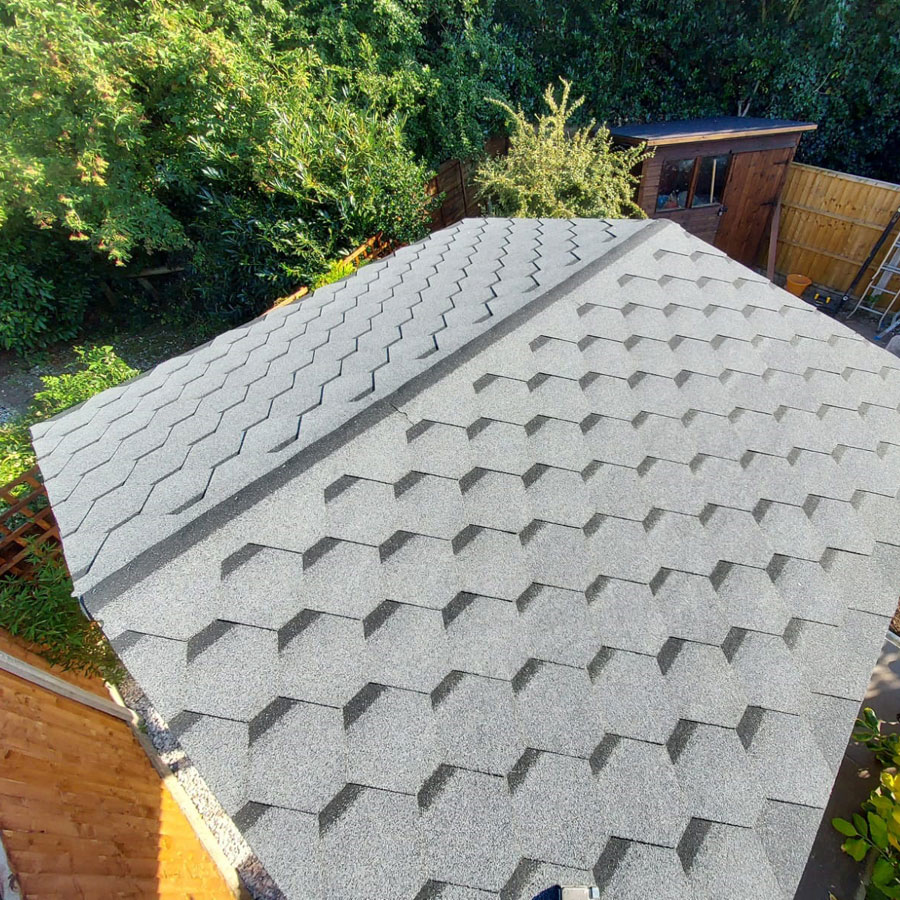 Gazebo with Grey Felt Shingle Roof