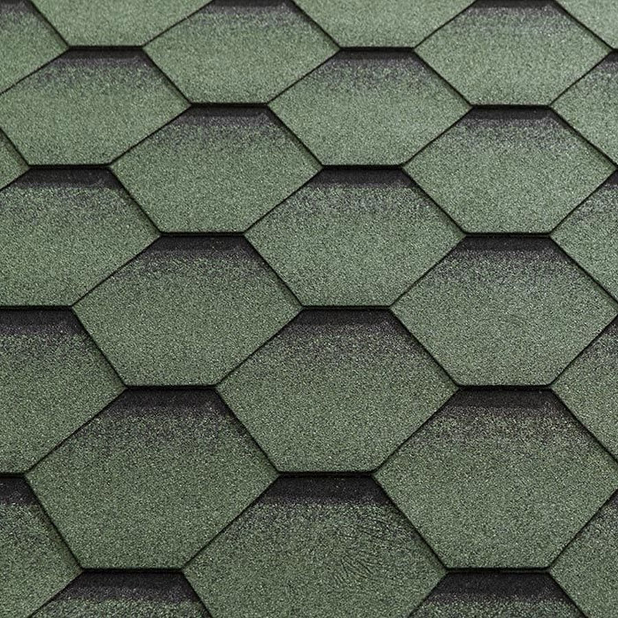 Hexagonal Green Roofing Shingles
