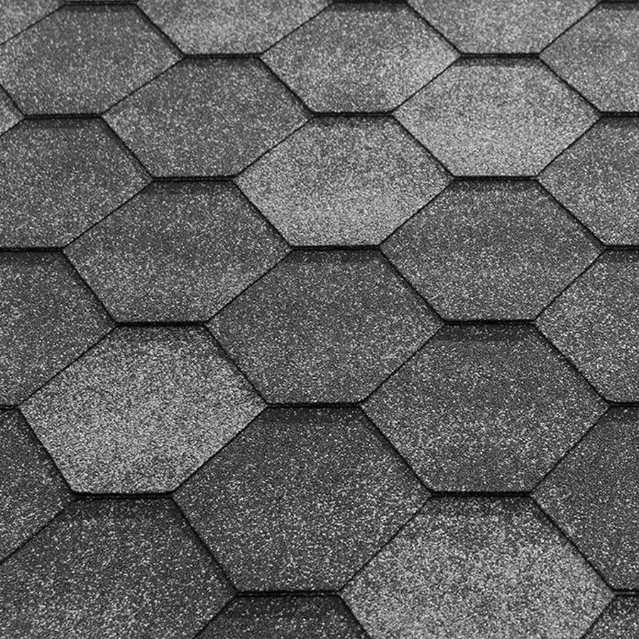 Hexagonal Grey Roofing Shingles