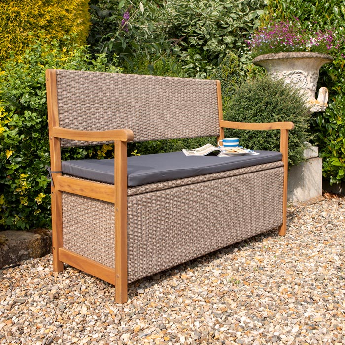 Alderley Rattan Storage Bench – Natural